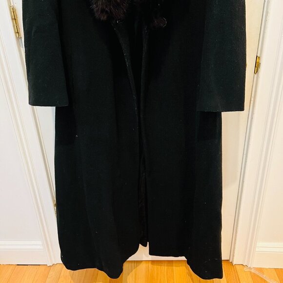 Marvin Richards Penny Lane Coat with Mongolian Lamb Fur Trim, size 10 - Picture 2 of 16